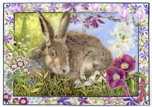 Hare in a Spring Garden